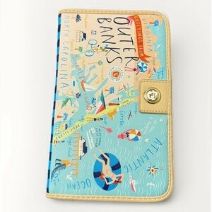 Spartina 449 Outer Banks North Carolina Map Snap Wallet